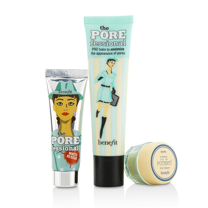 Набор средств для ухода за кожей Team Porefessional: бальзам для пор 22 мл, матирующий гель 7,5 мл, крем для глаз 3 г