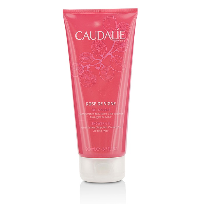 Гель для душа с экстрактом розы и ревеня для тела Caudalie, 200 мл
