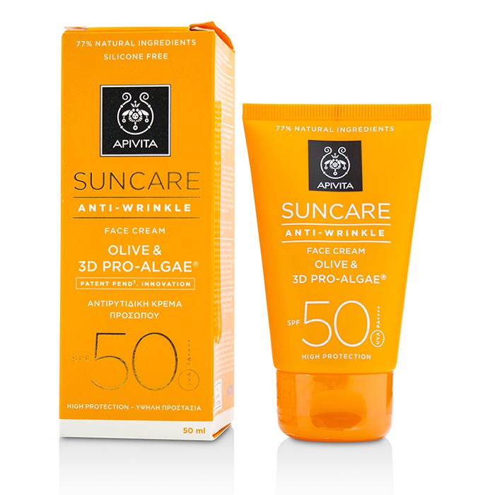 Крем для лица с SPF 50 Apivita против морщин 50 мл