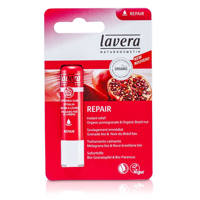 Бальзам для губ Lavera с гранатом и бразильским орехом, 4.5 г