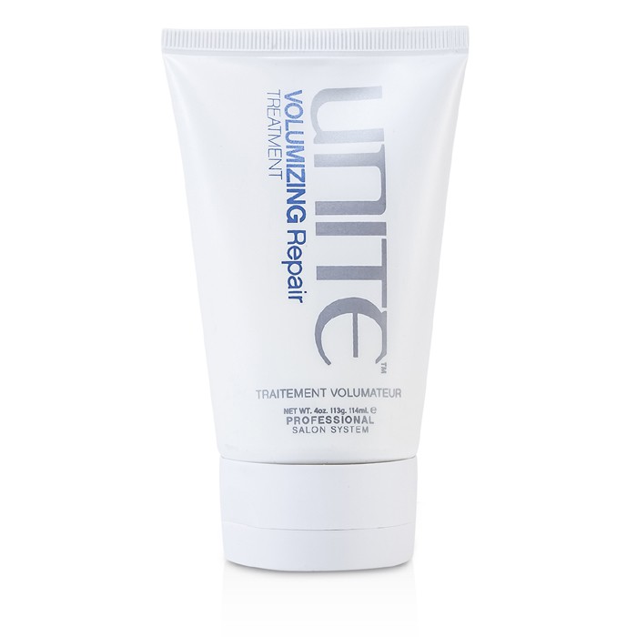 Brand: UniteOld Name: Volumizing Repair TreatmentSize: 114ml/4ozDescription: Уникальное восстанавливающее средство от Unite создано для тонких и ослабленных волос, нуждающихся в заботе и объеме. Эта легкая формула, основанная на веганских компонентах, не