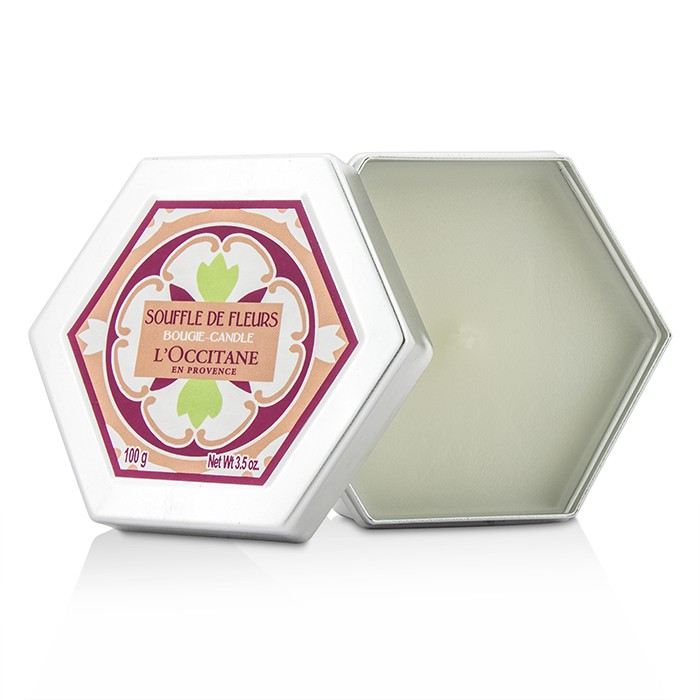 Ароматическая свеча L'Occitane "Белые цветы" 100 г для создания уюта и расслабления