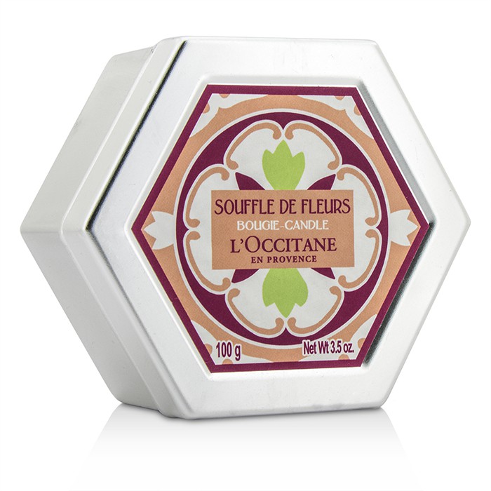 Ароматическая свеча L'Occitane "Белые цветы" 100 г для создания уюта и расслабления