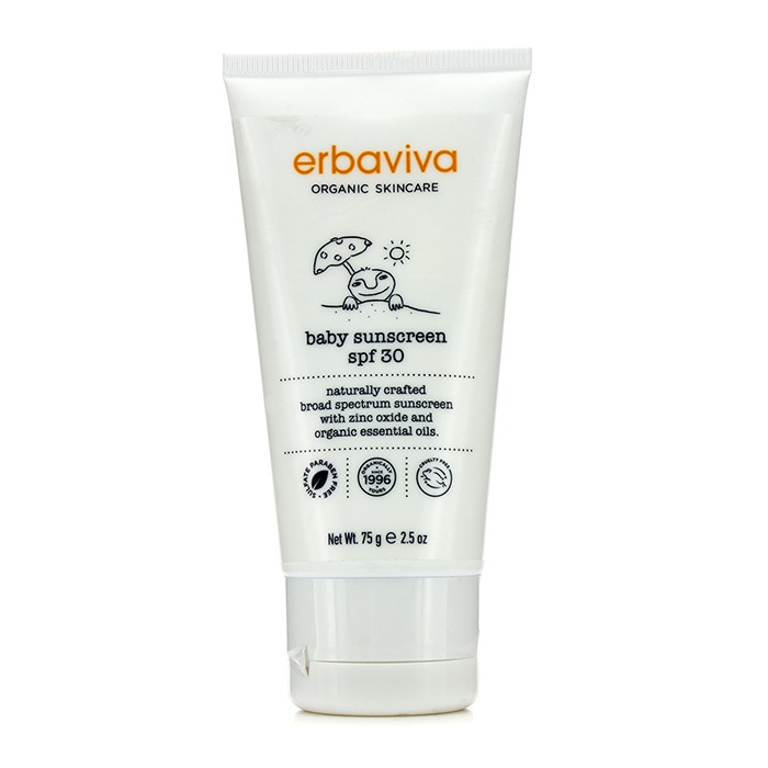 Солнцезащитный крем для детей Erbaviva SPF 30, 75 г, с алоэ и ароматом лаванды, водостойкий и без парабенов
