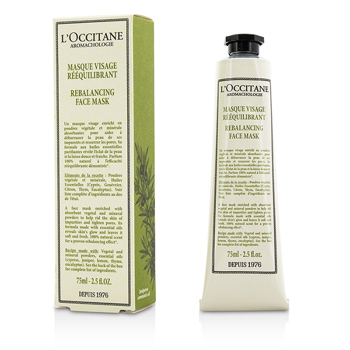 Маска для лица L'Occitane с растительными экстрактами, 75 мл – для очищения и баланса кожи