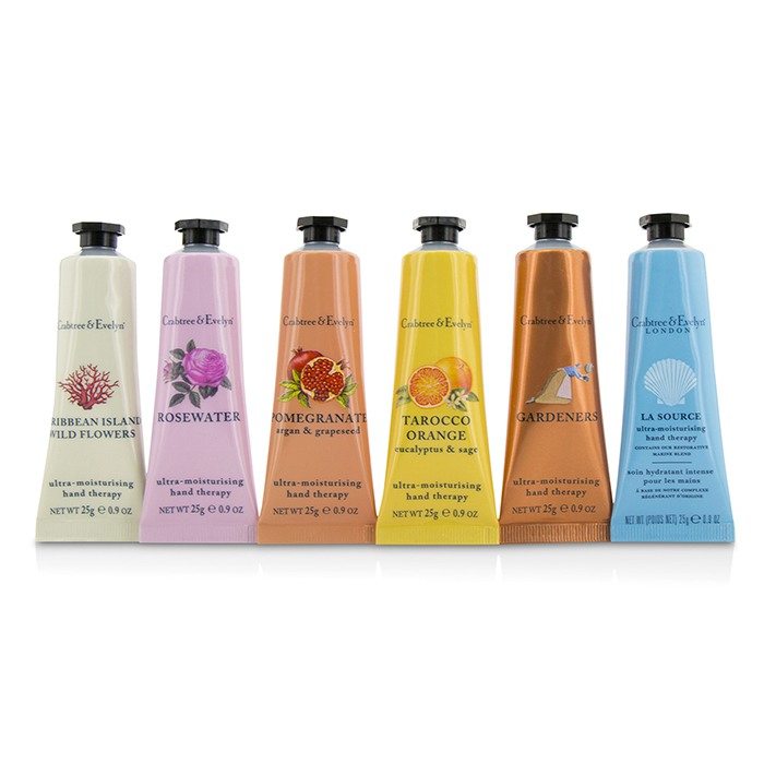 Кремы для рук Crabtree & Evelyn с экстрактами растений, набор 6x25 г