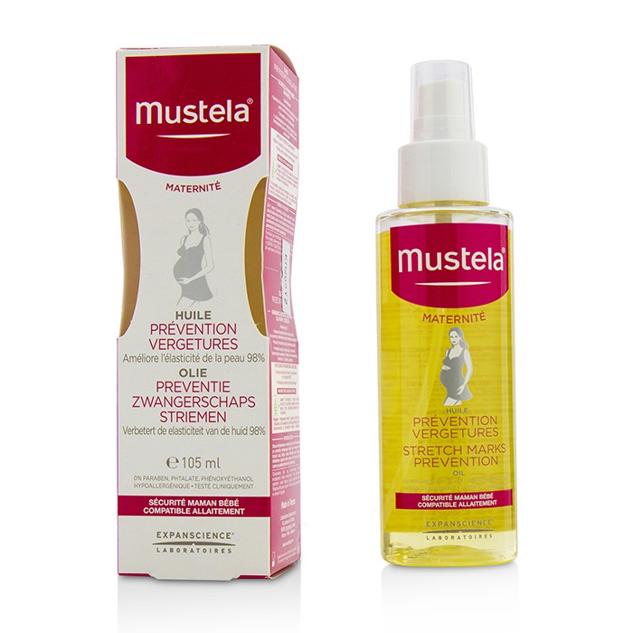 Масло для предотвращения растяжек Mustela с лукеолом, 105 мл