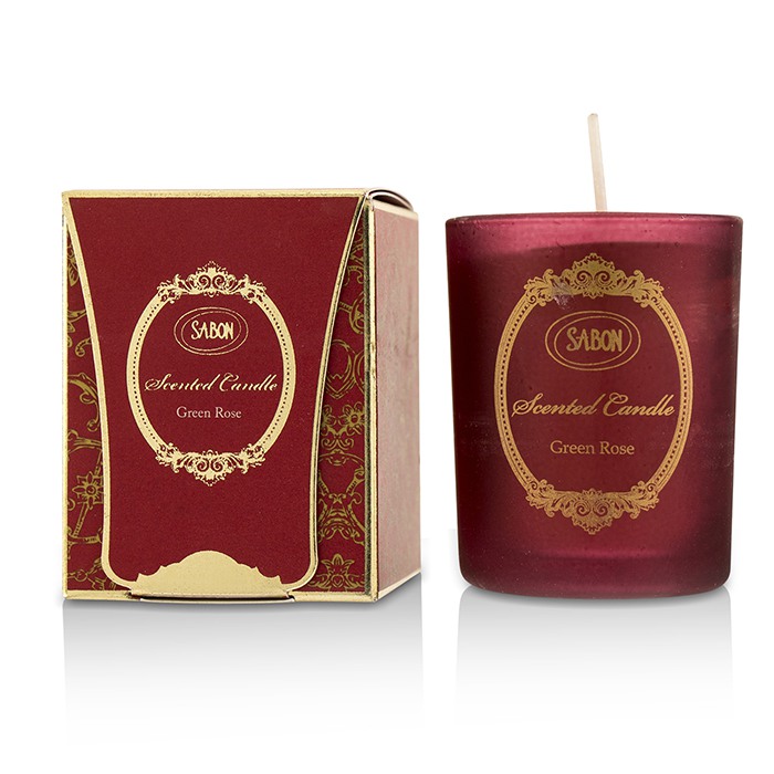 Ароматическая свеча Sabon с зеленой розой, 60 мл