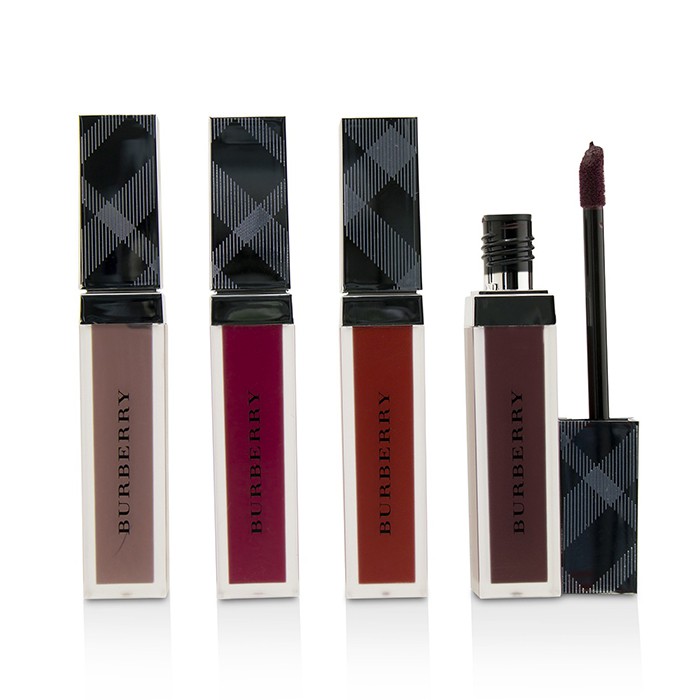 Мини-набор помад Burberry Liquid Lip Velvet 4х4 мл: Fawn Rose, Magenta, Regiment Red, Oxblood