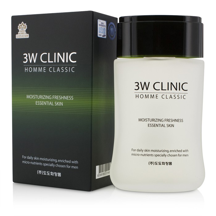 Увлажняющий лосьон для после бритья 3W Clinic Homme Classic с натуральными компонентами, 150 мл