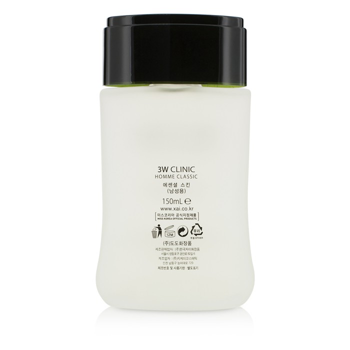 Увлажняющий лосьон для после бритья 3W Clinic Homme Classic с натуральными компонентами, 150 мл