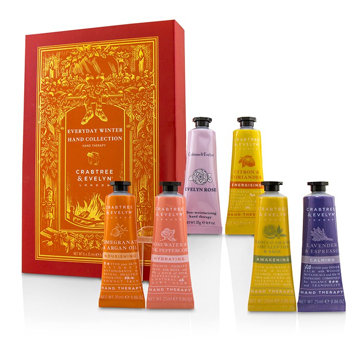 Набор кремов для рук Crabtree & Evelyn с ароматами для увлажнения и ухода 6x25 г