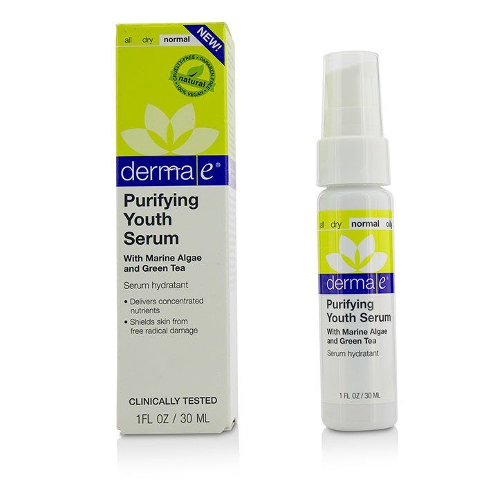 Серум для лица Derma E с экстрактом водорослей, 30 мл — защита и увлажнение для жирной и чувствительной кожи