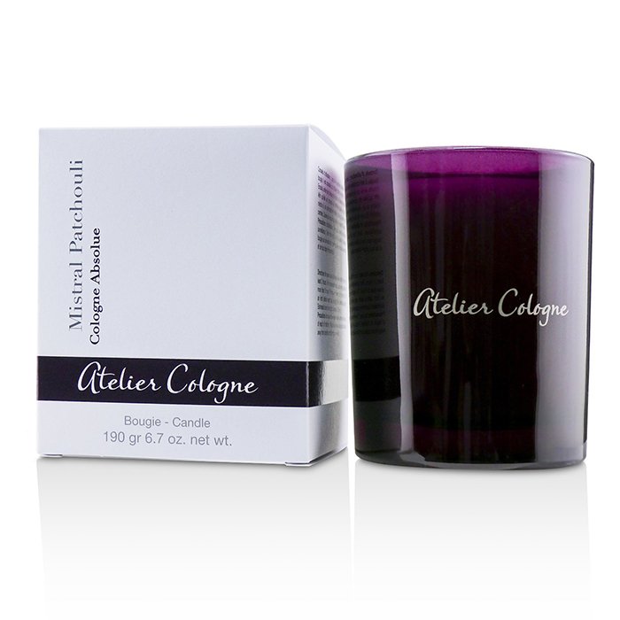 Ароматизированная свеча Atelier Cologne Mistral Patchouli, 190 г, для создания уютной атмосферы