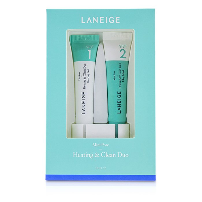Laneige 2-шаговое средство для очищения пор с нагревающим гелем и глиняной маской, 2 шт.