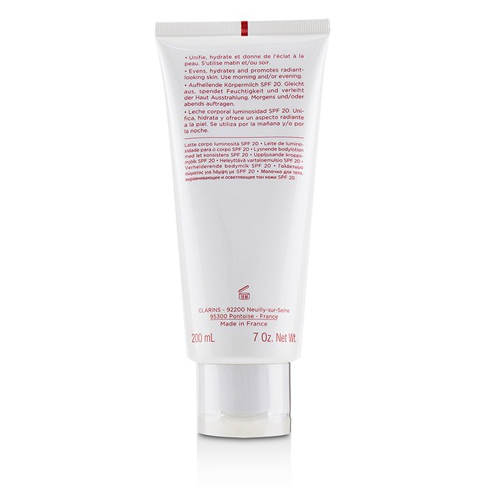 Clarins Увлажняющий крем для тела с SPF 20 и осветляющими экстрактами, 200 мл