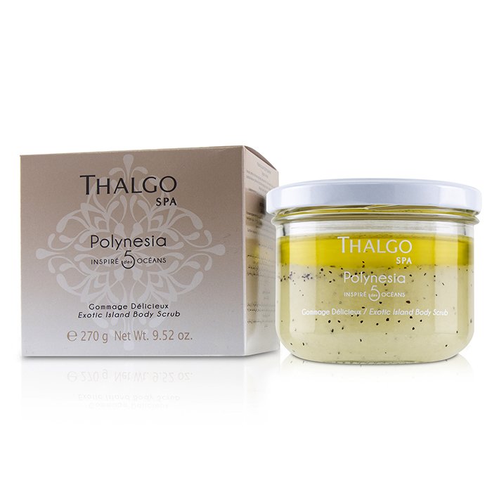 Brand: ThalgoOld Name: Polynesia Exotic Island Body ScrubSize: 270g/9.52ozDescription: Откройте для себя экзотическую прелесть с помощью скраба для тела от Thalgo, вдохновленного традициями Полинезии. Этот гурманский скраб эффективно отшелушивает мертвые