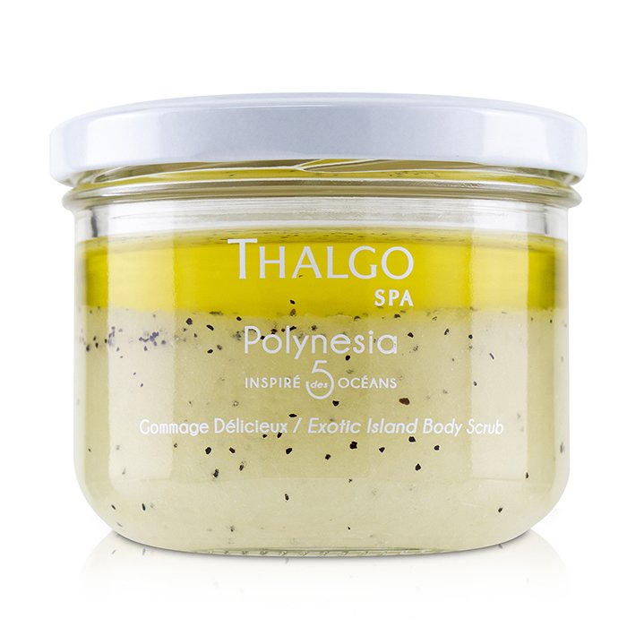 Brand: ThalgoOld Name: Polynesia Exotic Island Body ScrubSize: 270g/9.52ozDescription: Откройте для себя экзотическую прелесть с помощью скраба для тела от Thalgo, вдохновленного традициями Полинезии. Этот гурманский скраб эффективно отшелушивает мертвые 