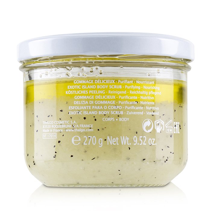 Brand: ThalgoOld Name: Polynesia Exotic Island Body ScrubSize: 270g/9.52ozDescription: Откройте для себя экзотическую прелесть с помощью скраба для тела от Thalgo, вдохновленного традициями Полинезии. Этот гурманский скраб эффективно отшелушивает мертвые 
