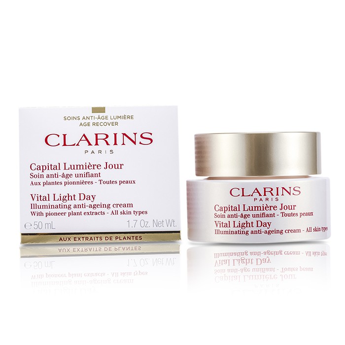 Крем для лица Clarins Vital Light с экстрактами, 50 мл, антивозрастной, осветляющий, для всех типов кожи
