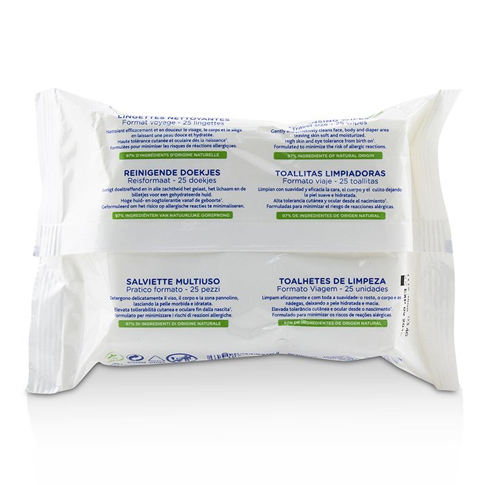 Очищающие салфетки Mustela для детей 25 шт, гипоаллергенные, для нежной кожи лица, увлажняющие и успокаивающие