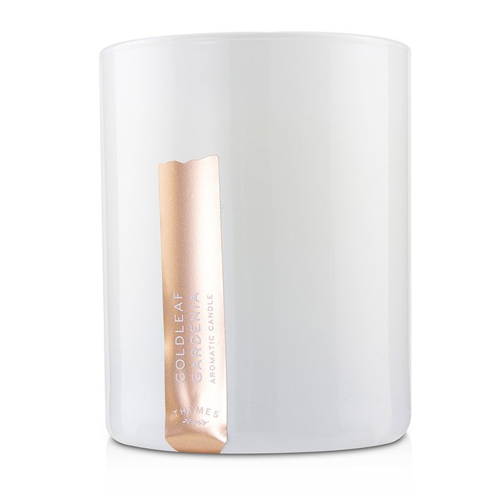Ароматическая свеча Thymes Goldleaf Gardenia, 255 г - цветочный аромат для уюта и гармонии в доме