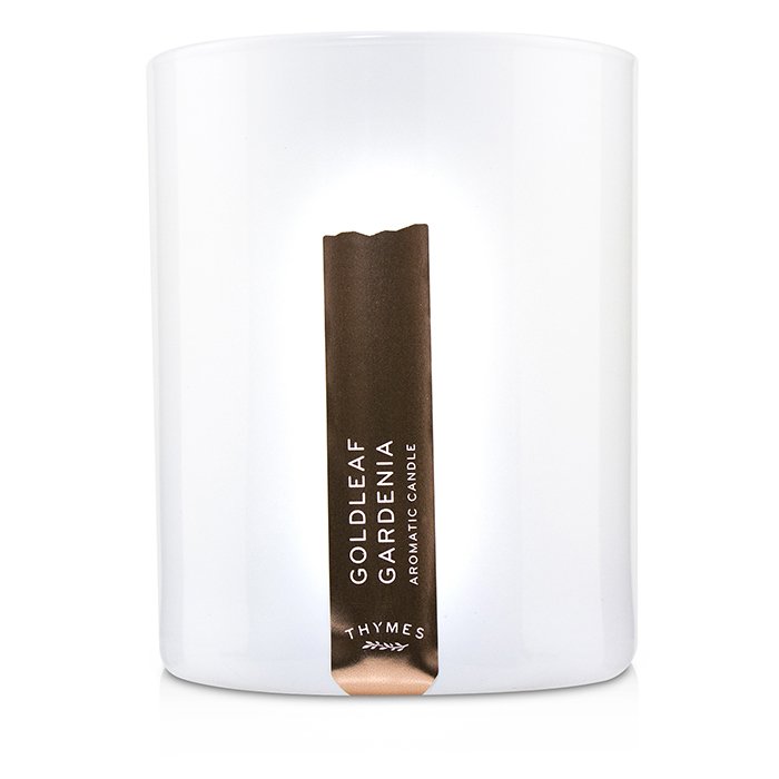 Ароматическая свеча Thymes Goldleaf Gardenia, 255 г - цветочный аромат для уюта и гармонии в доме