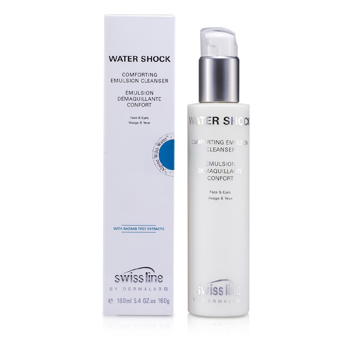 Эмульсия-очиститель Swissline Water Shock с водяным кресом для лица и области вокруг глаз, 160 мл
