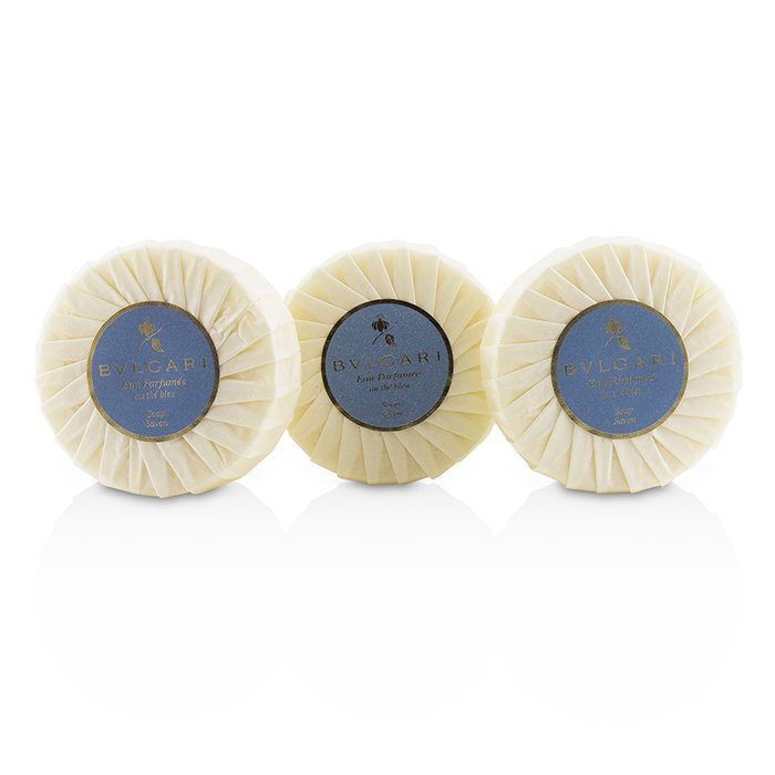 Шелковистое мыло для тела с маслом ши Bvlgari Eau Parfumee Au The Bleu, 3x150 г