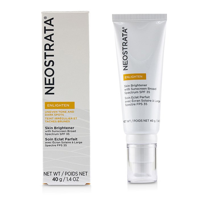 Brand: NeostrataOld Name: Enlighten - Skin Brightener SPF 35Size: 40g/1.4ozDescription: Многофункциональное средство для осветления кожи от бренда Neostrata — ваш надежный помощник в борьбе с пигментными пятнами и неровным цветом лица. В основе формулы ле