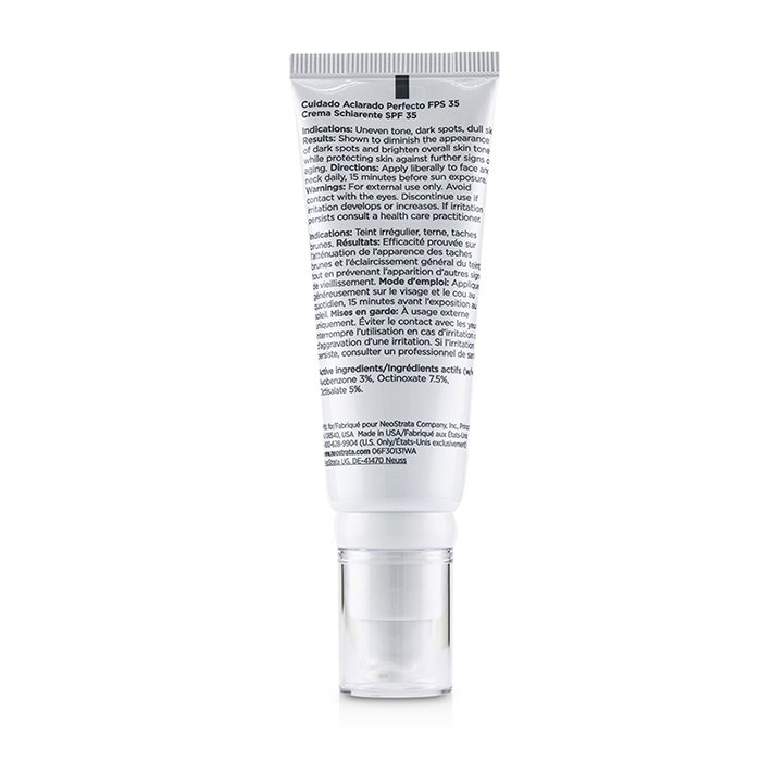 Brand: NeostrataOld Name: Enlighten - Skin Brightener SPF 35Size: 40g/1.4ozDescription: Многофункциональное средство для осветления кожи от бренда Neostrata — ваш надежный помощник в борьбе с пигментными пятнами и неровным цветом лица. В основе формулы ле