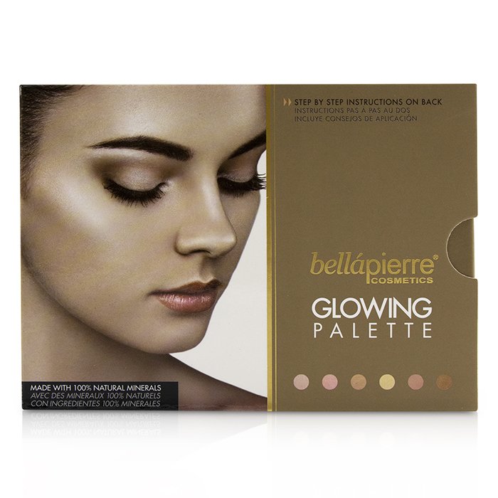 Палитра хайлайтеров для сияния лица Bellapierre Cosmetics, 6 оттенков, 17.28 г