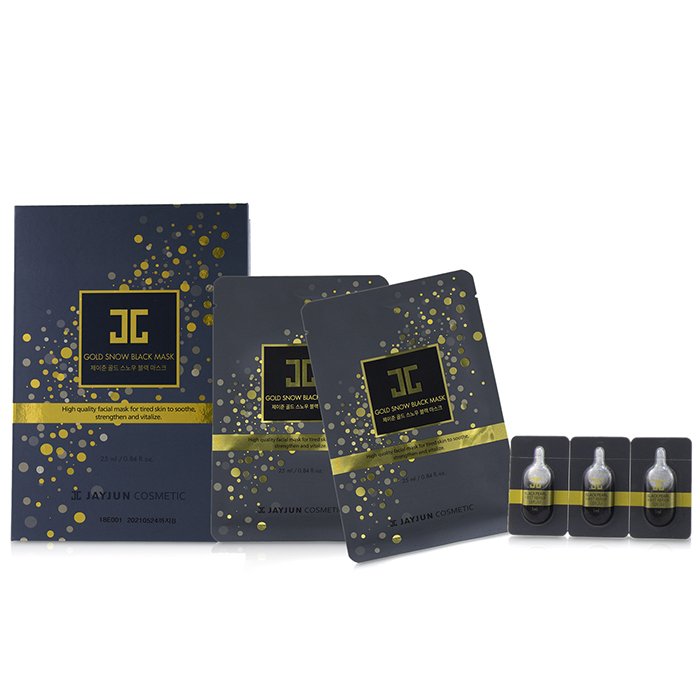 Маска для лица JayJun Gold Snow Black с экстрактом золота и черным перламутром, 5x(1ml+25ml)
