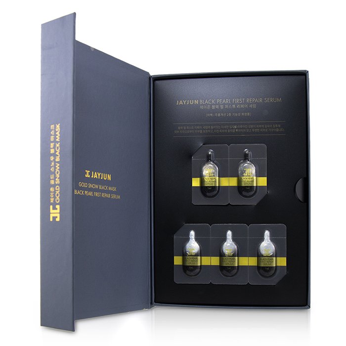 Маска для лица JayJun Gold Snow Black с экстрактом золота и черным перламутром, 5x(1ml+25ml)