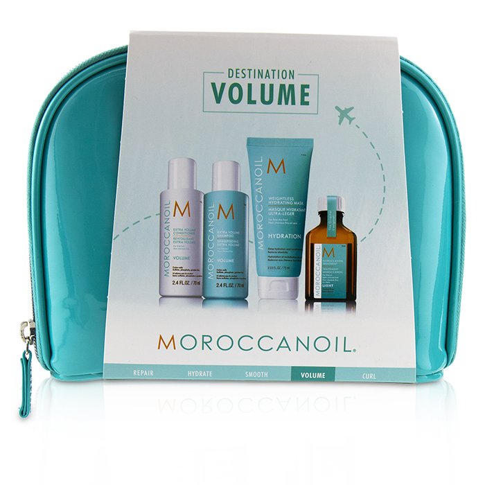Набор для объема волос Moroccanoil (шампунь, кондиционер, маска, масло), 4 шт.