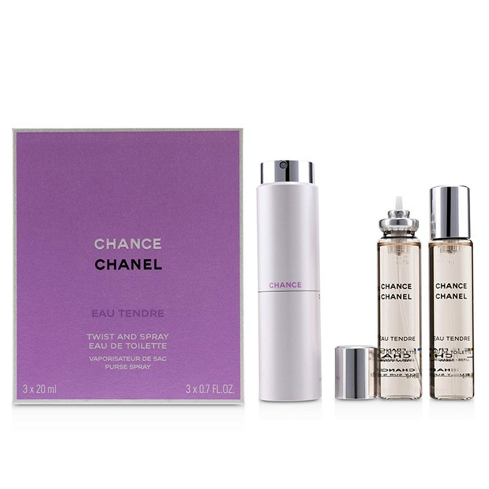 Chanel Chance Eau Tendre туалетная вода 3x20 мл — фруктово-цветочный аромат с нотами грейпфрута и жасмина
