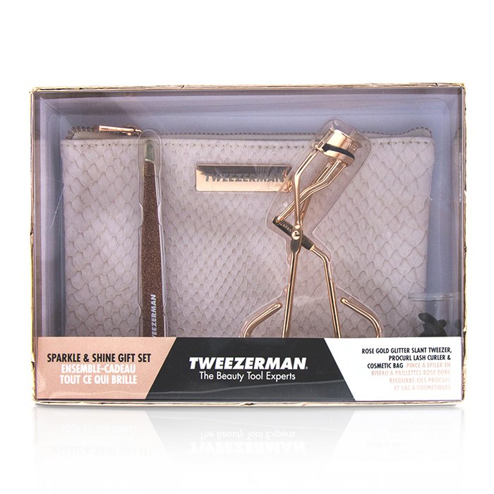 Подарочный набор из 4-х аксессуаров для ухода за бровями и ресницами Tweezerman Sparkle & Shine