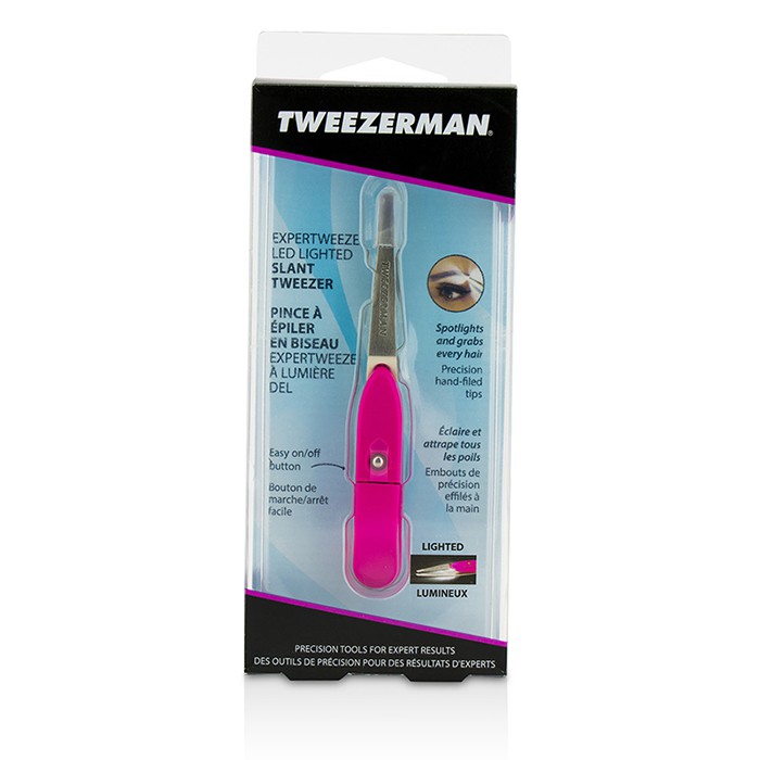 Пинцет с подсветкой Tweezerman для точного выщипывания бровей
