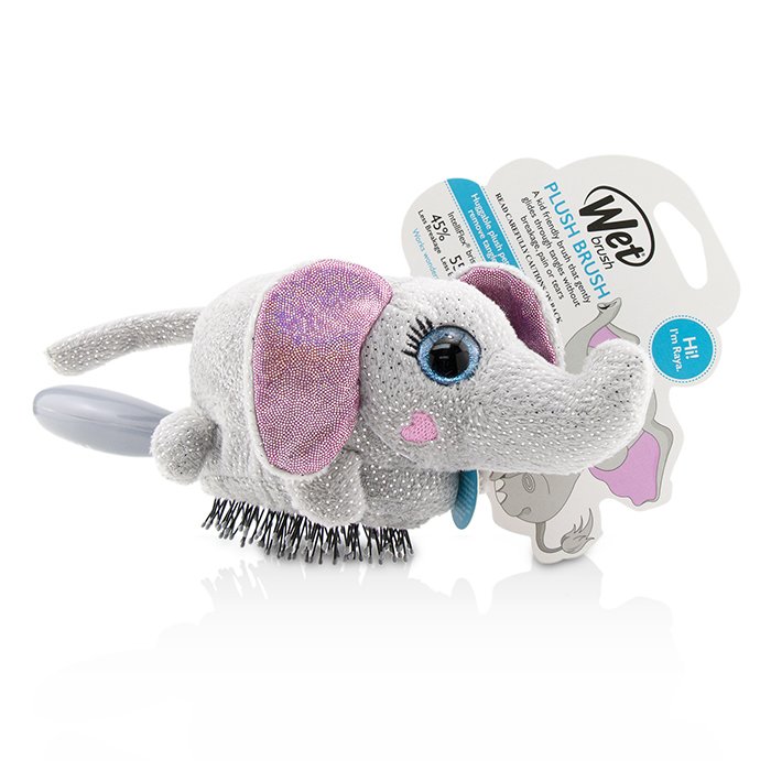 Расческа Wet Brush Plush Brush с мягкими щетинками для детей, дизайн со слоном, 1 шт.