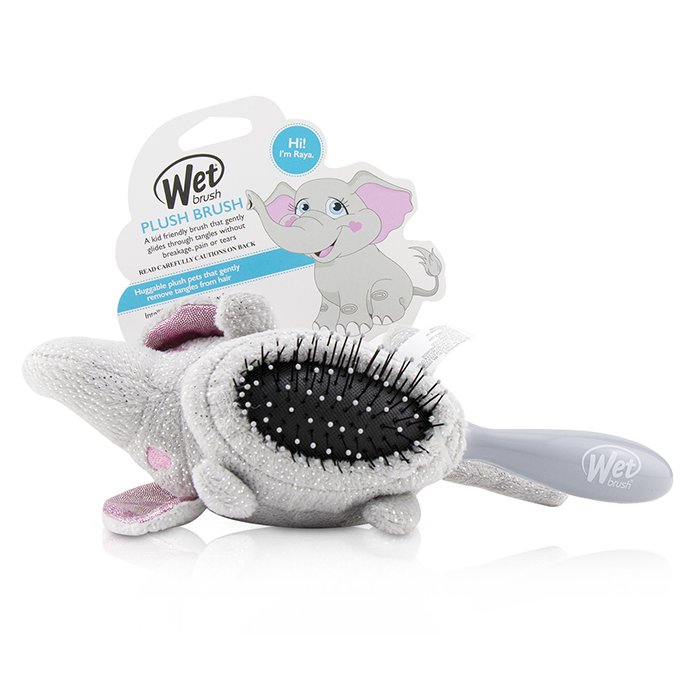 Расческа Wet Brush Plush Brush с мягкими щетинками для детей, дизайн со слоном, 1 шт.