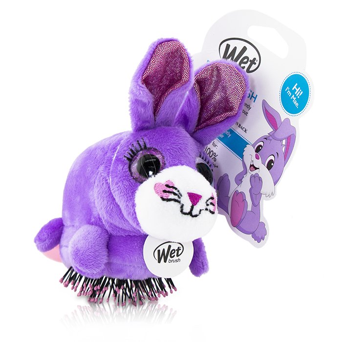 Щётка Wet Brush Plush Brush # Bunny для бережного ухода за детскими волосами, 1 шт.