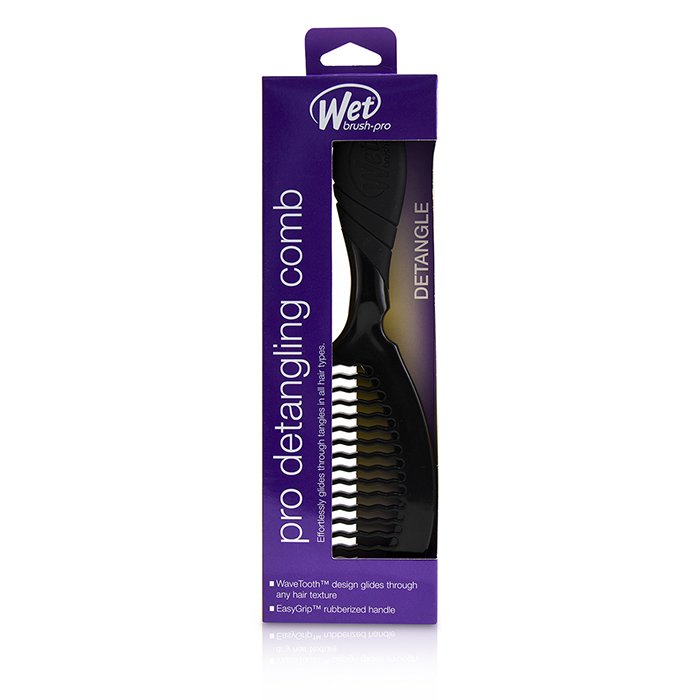 Расческа Wet Brush WaveTooth для бережного распутывания волос, чёрная, 1 шт