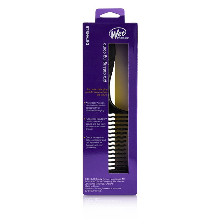 Расческа Wet Brush WaveTooth для бережного распутывания волос, чёрная, 1 шт