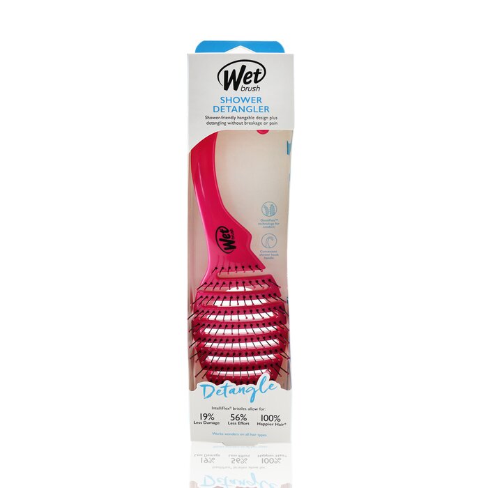 Щетка для душа Wet Brush с мягкими щетинками, для распутывания волос, розовая, 1 шт.