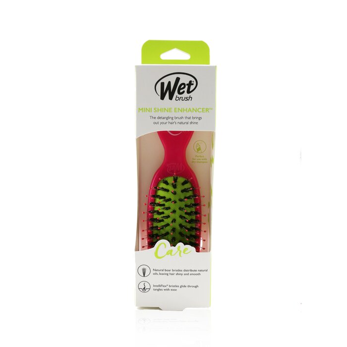 Мини-расческа Wet Brush с натуральной щетиной для волос, компактная и блестящая, 1 шт.