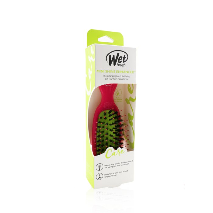 Мини-расческа Wet Brush с натуральной щетиной для волос, компактная и блестящая, 1 шт.