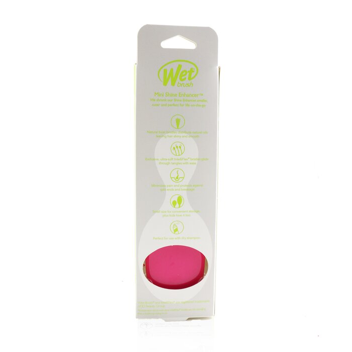 Мини-расческа Wet Brush с натуральной щетиной для волос, компактная и блестящая, 1 шт.