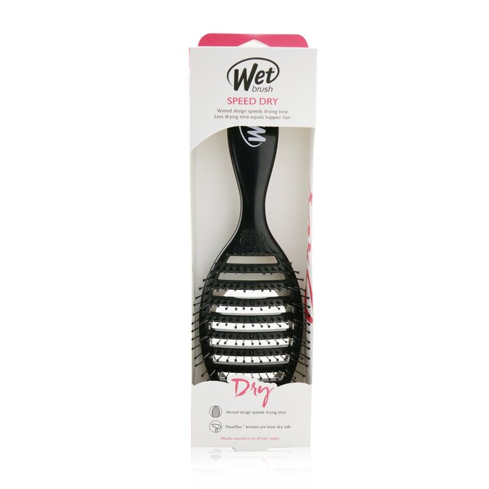 Щетка для укладки Wet Brush Speed Dry с мягкими щетинками, для быстрого распутывания и сушки волос, чёрная