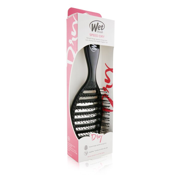 Щетка для укладки Wet Brush Speed Dry с мягкими щетинками, для быстрого распутывания и сушки волос, чёрная