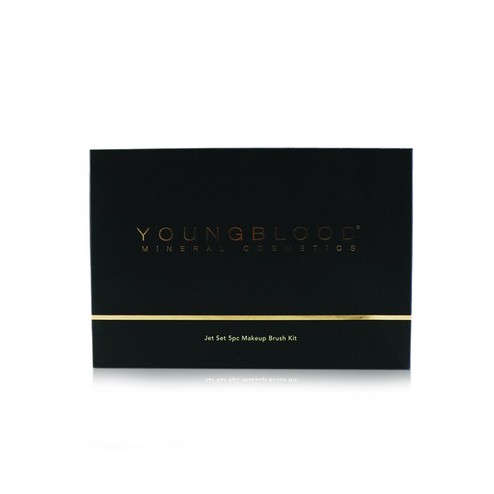 Набор кистей для макияжа Youngblood из 5 предметов с чехлом, натуральные синтетические волокна